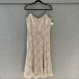 NWT Gold Dress The Population Formal Dress Size L